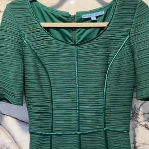 Antonio Melani | Emerald Green Dress | Satin Piping